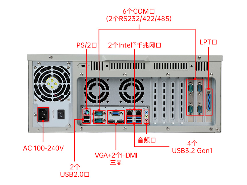 4U工控機(jī)|支持5個(gè)PCI插槽|DT-610P-JH420MA