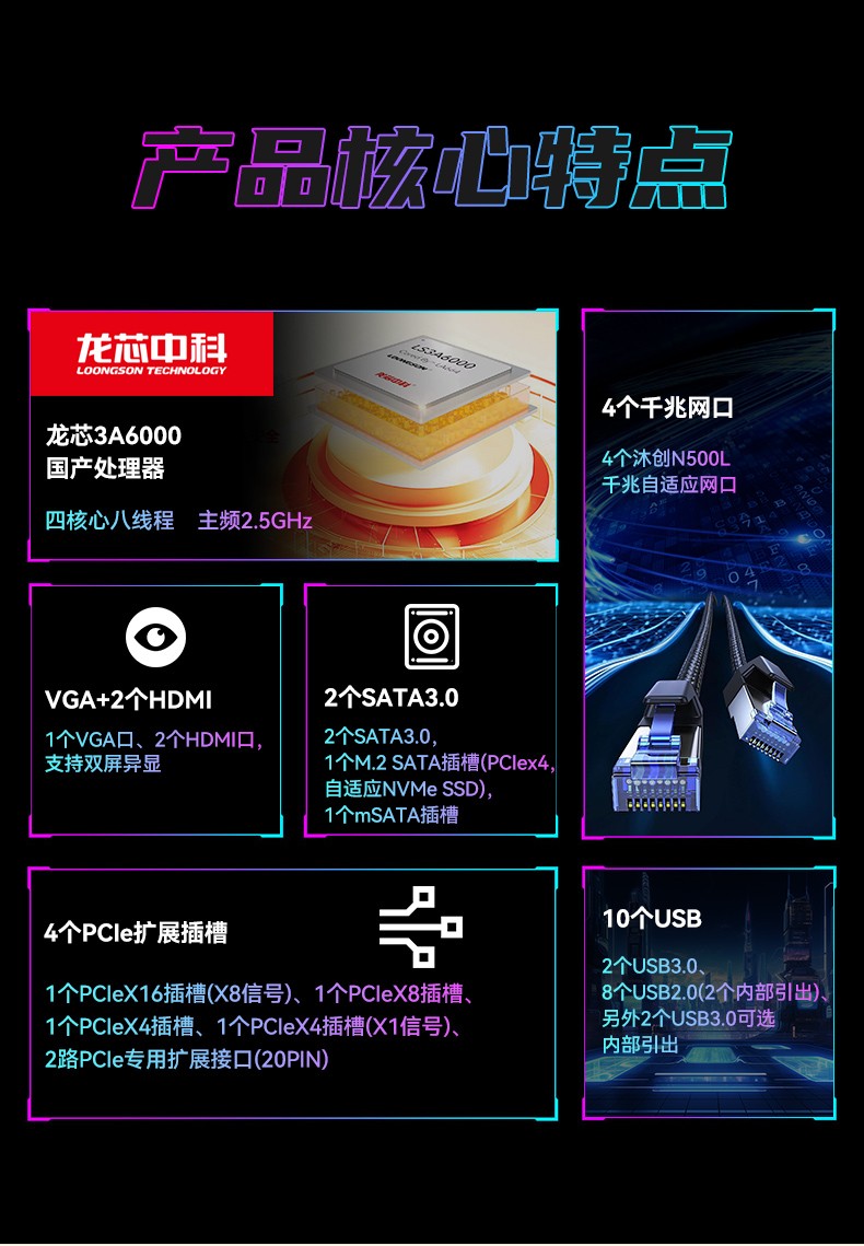 龍芯3A6000工控機,國產(chǎn)操作系統(tǒng)工業(yè)主機電腦,DT-610L-N3A6KMB.jpg