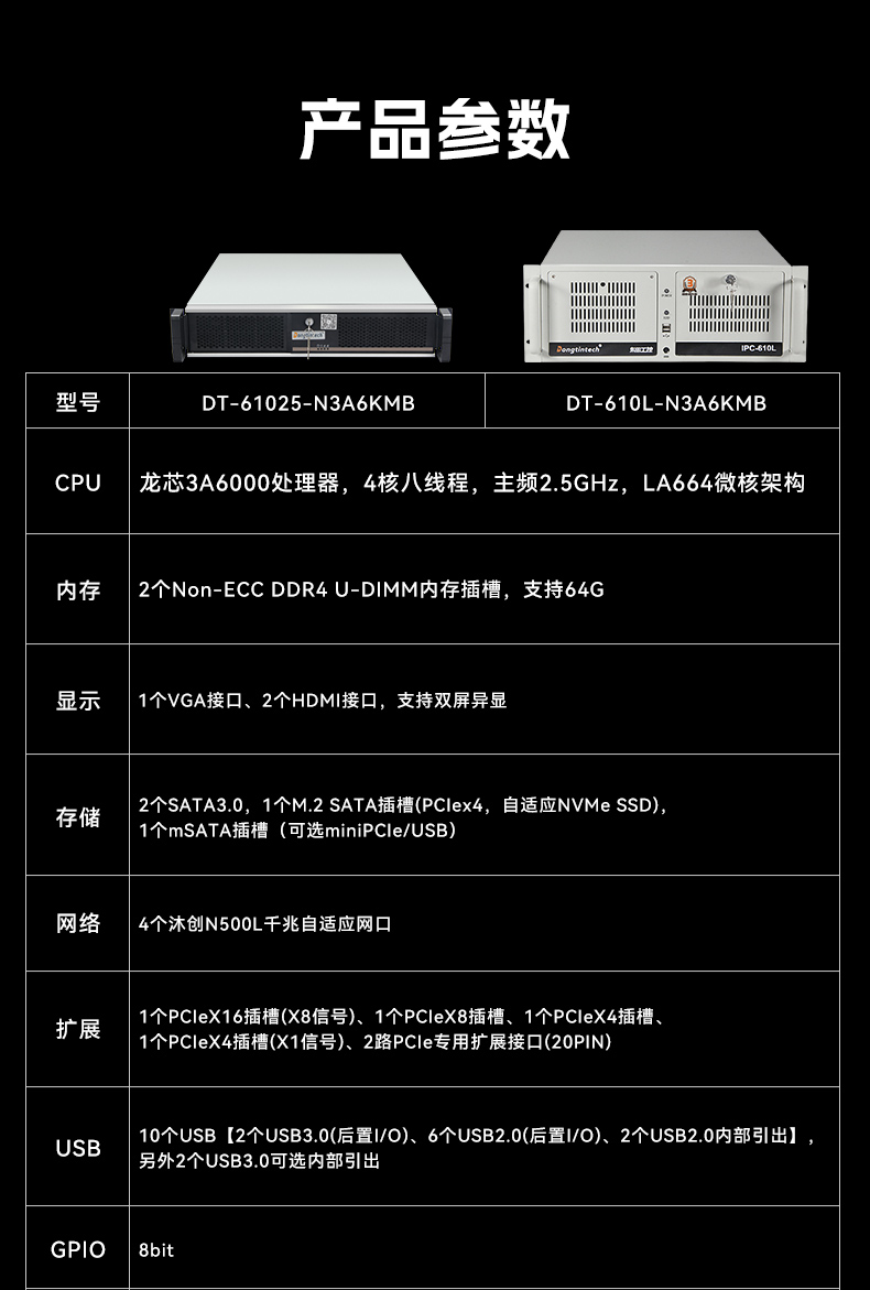龍芯3A6000工控機,國產(chǎn)操作系統(tǒng)工業(yè)主機電腦,DT-610L-N3A6KMB.jpg