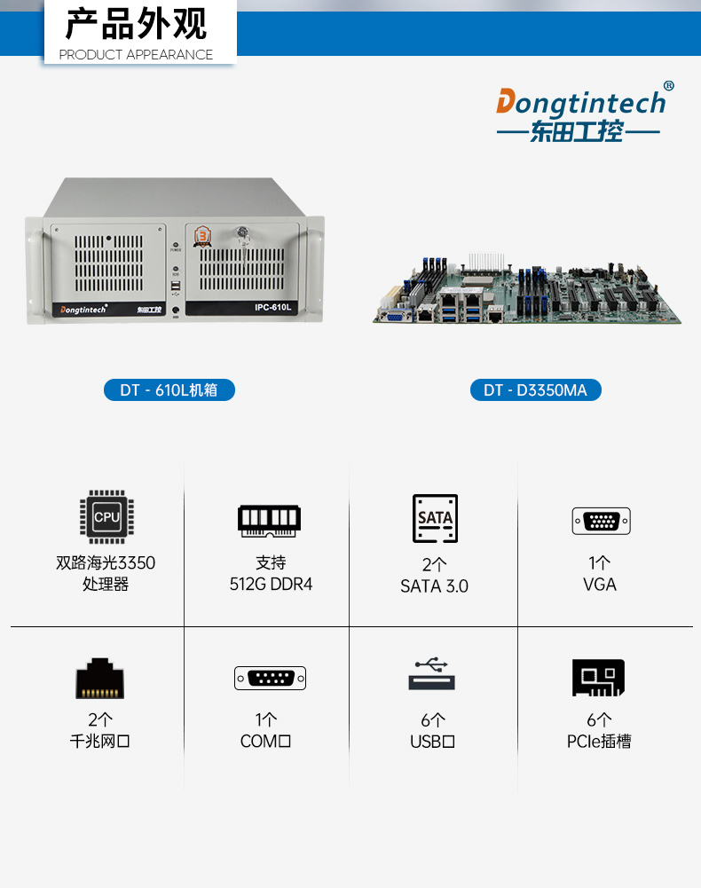 國產(chǎn)4u工控機,搭載雙路海光3350 CPU,DT-610L-D3350MA.jpg