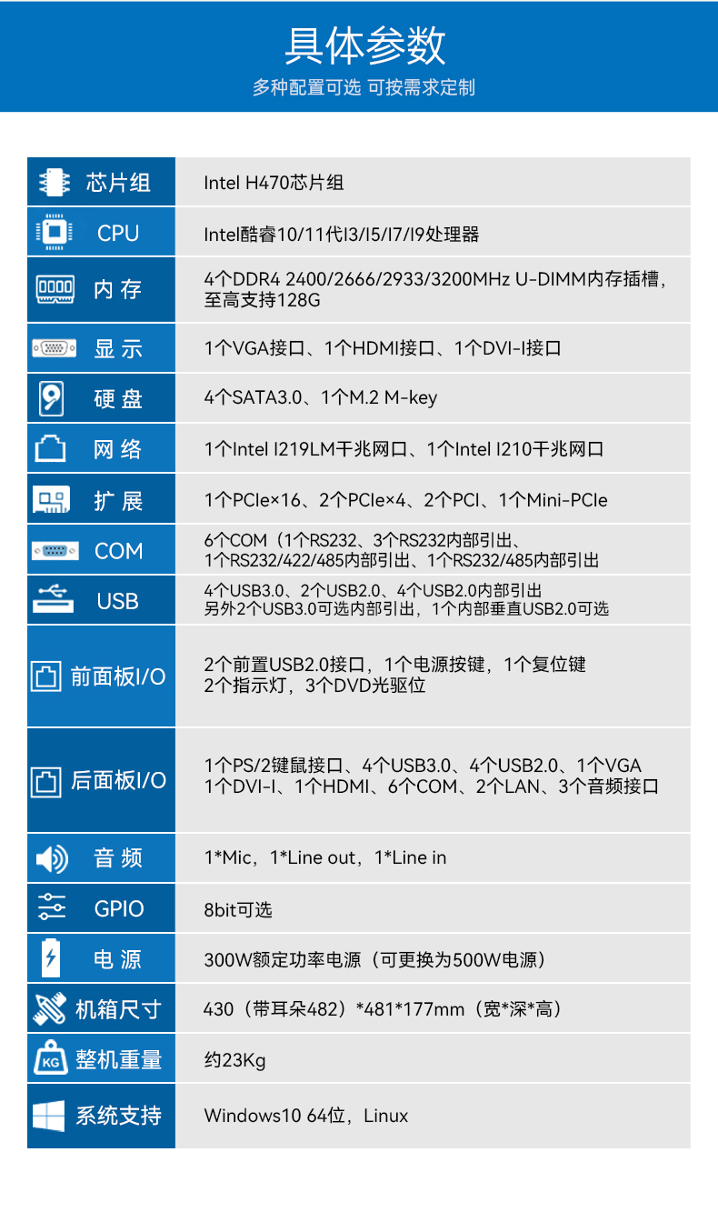 酷睿11代i9工業(yè)主機電腦,高性能4U天津工控機,雙網(wǎng)6串,DT-610L-BH470MA.jpg