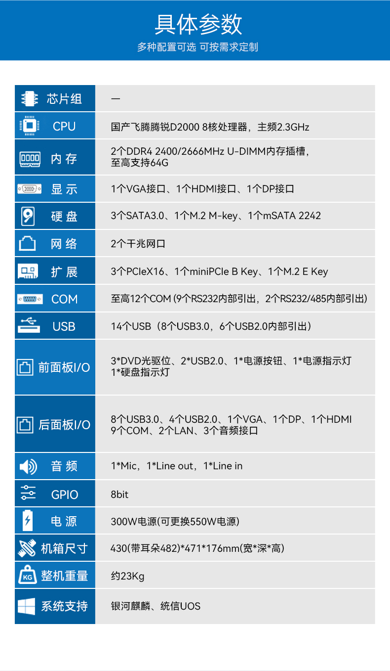 國(guó)產(chǎn)4U信創(chuàng)工控機(jī),飛騰騰銳D2000八核處理器,5G國(guó)產(chǎn)CPU電腦,DT-610X-TD2KMB.jpg
